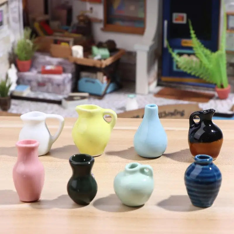 Mini Blomvas Magnet 8 st