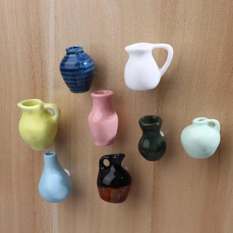 Mini Blomvas Magnet 8 st