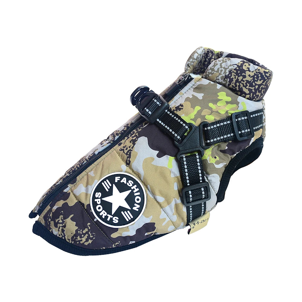 Vinterjacka med inbyggd sele